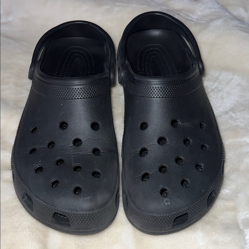 CROCS 🩴 LK NW VEGAN BLACK VENTED HEEL STRAP NON-SLIP SOLES CLOGS SHOES Men’s 13 - Picture 8 of 11